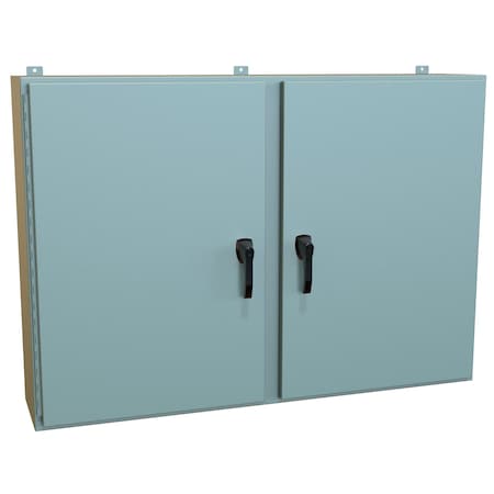 Hammond 3 Point Latch with Padlock Handle Electrical Enclosures, 42 in H, 12 in D, 60 in W HN4WM426012GY